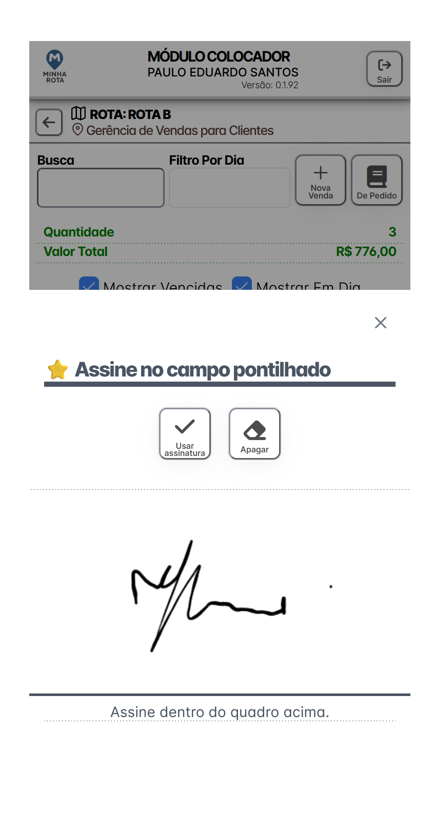 Tela do aplicativo 3